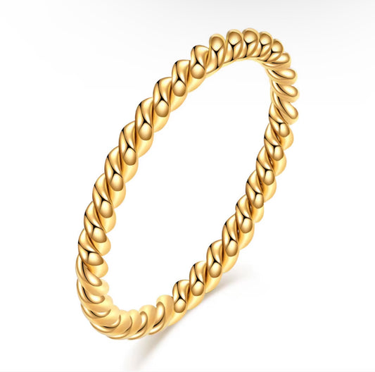 18K Gold PVD Plated 316L Stainless Steel Rings